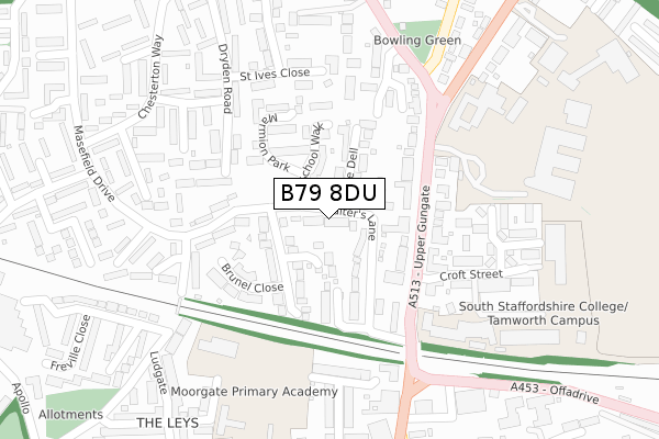 B79 8DU map - large scale - OS Open Zoomstack (Ordnance Survey) B79 8DU map - large scale - OS Open Zoomstack (Ordnance Survey)