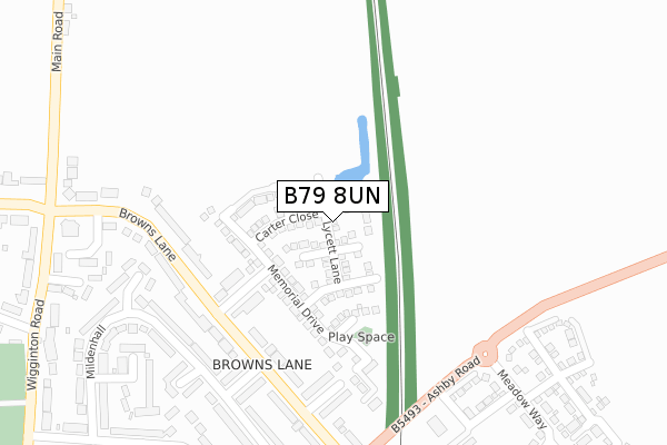 B79 8UN map - large scale - OS Open Zoomstack (Ordnance Survey) B79 8UN map - large scale - OS Open Zoomstack (Ordnance Survey)