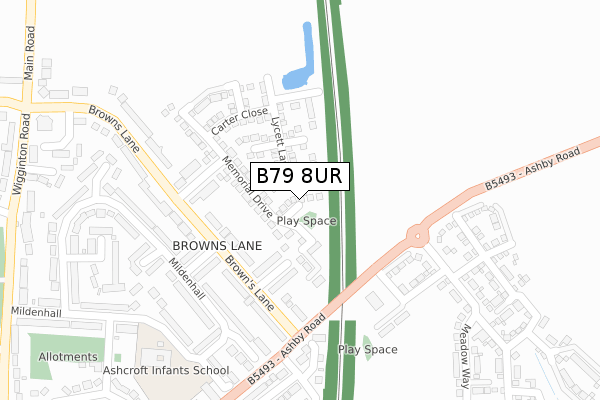 B79 8UR map - large scale - OS Open Zoomstack (Ordnance Survey) B79 8UR map - large scale - OS Open Zoomstack (Ordnance Survey)