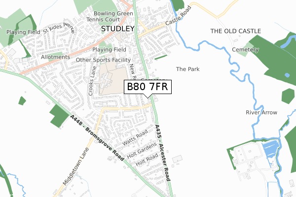 B80 7FR map - small scale - OS Open Zoomstack (Ordnance Survey) B80 7FR map - small scale - OS Open Zoomstack (Ordnance Survey)
