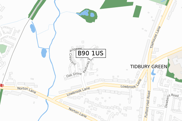 B90 1US map - large scale - OS Open Zoomstack (Ordnance Survey)