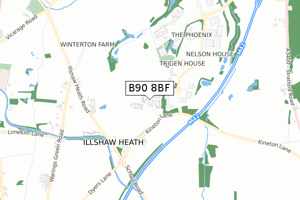 B90 8BF map - small scale - OS Open Zoomstack (Ordnance Survey) B90 8BF map - small scale - OS Open Zoomstack (Ordnance Survey)