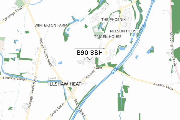 B90 8BH map - small scale - OS Open Zoomstack (Ordnance Survey) B90 8BH map - small scale - OS Open Zoomstack (Ordnance Survey)