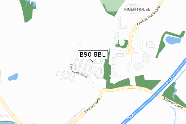 B90 8BL map - large scale - OS Open Zoomstack (Ordnance Survey) B90 8BL map - large scale - OS Open Zoomstack (Ordnance Survey)
