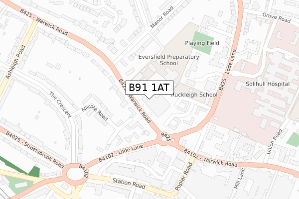 B91 1AT map - large scale - OS Open Zoomstack (Ordnance Survey) B91 1AT map - large scale - OS Open Zoomstack (Ordnance Survey)