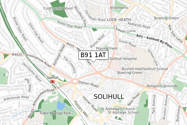 B91 1AT map - small scale - OS Open Zoomstack (Ordnance Survey) B91 1AT map - small scale - OS Open Zoomstack (Ordnance Survey)