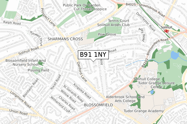 B91 1NY map - small scale - OS Open Zoomstack (Ordnance Survey) B91 1NY map - small scale - OS Open Zoomstack (Ordnance Survey)