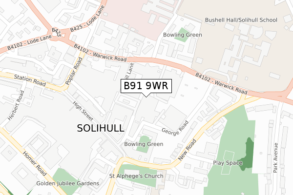 B91 9WR map - large scale - OS Open Zoomstack (Ordnance Survey) B91 9WR map - large scale - OS Open Zoomstack (Ordnance Survey)