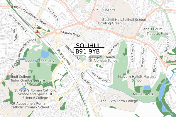 B91 9YB map - small scale - OS Open Zoomstack (Ordnance Survey) B91 9YB map - small scale - OS Open Zoomstack (Ordnance Survey)