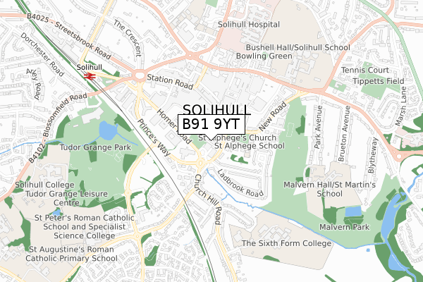 B91 9YT map - small scale - OS Open Zoomstack (Ordnance Survey) B91 9YT map - small scale - OS Open Zoomstack (Ordnance Survey)