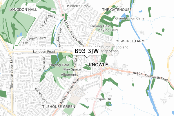 B93 3JW map - small scale - OS Open Zoomstack (Ordnance Survey) B93 3JW map - small scale - OS Open Zoomstack (Ordnance Survey)