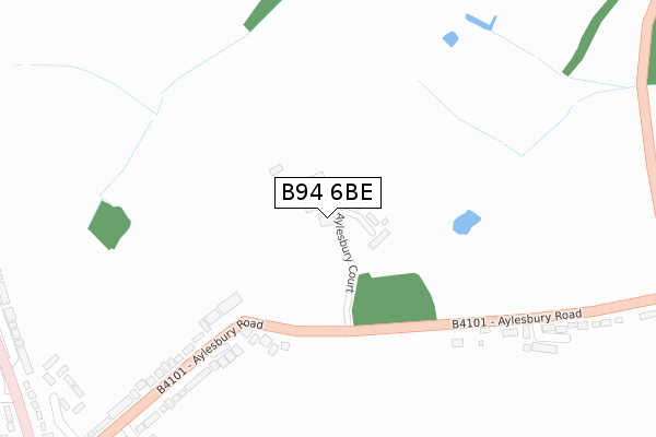 B94 6BE map - large scale - OS Open Zoomstack (Ordnance Survey)