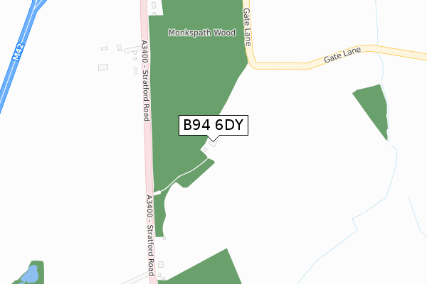 B94 6DY map - large scale - OS Open Zoomstack (Ordnance Survey)