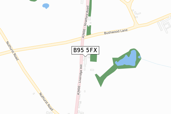 B95 5FX map - large scale - OS Open Zoomstack (Ordnance Survey) B95 5FX map - large scale - OS Open Zoomstack (Ordnance Survey)