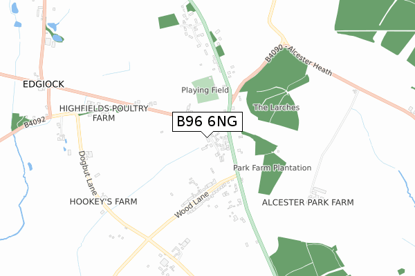 B96 6NG map - small scale - OS Open Zoomstack (Ordnance Survey)