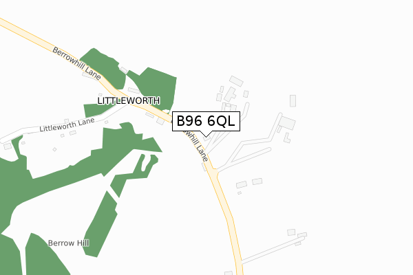 B96 6QL map - large scale - OS Open Zoomstack (Ordnance Survey)