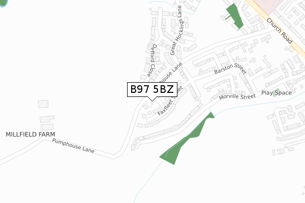 B97 5BZ map - large scale - OS Open Zoomstack (Ordnance Survey) B97 5BZ map - large scale - OS Open Zoomstack (Ordnance Survey)