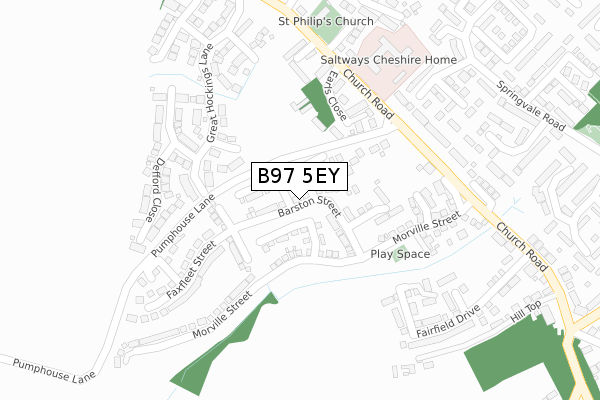 B97 5EY map - large scale - OS Open Zoomstack (Ordnance Survey) B97 5EY map - large scale - OS Open Zoomstack (Ordnance Survey)