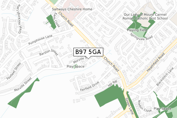 B97 5GA map - large scale - OS Open Zoomstack (Ordnance Survey) B97 5GA map - large scale - OS Open Zoomstack (Ordnance Survey)