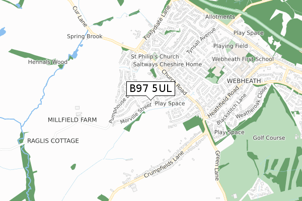 B97 5UL map - small scale - OS Open Zoomstack (Ordnance Survey) B97 5UL map - small scale - OS Open Zoomstack (Ordnance Survey)