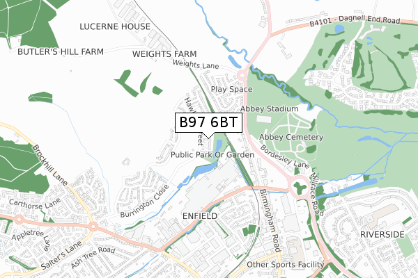 B97 6BT map - small scale - OS Open Zoomstack (Ordnance Survey) B97 6BT map - small scale - OS Open Zoomstack (Ordnance Survey)