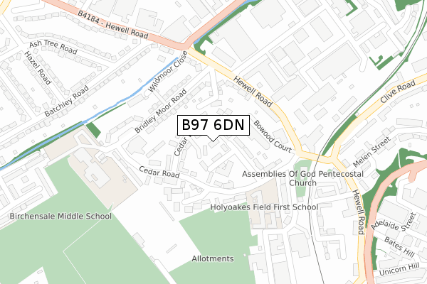 B97 6DN map - large scale - OS Open Zoomstack (Ordnance Survey) B97 6DN map - large scale - OS Open Zoomstack (Ordnance Survey)
