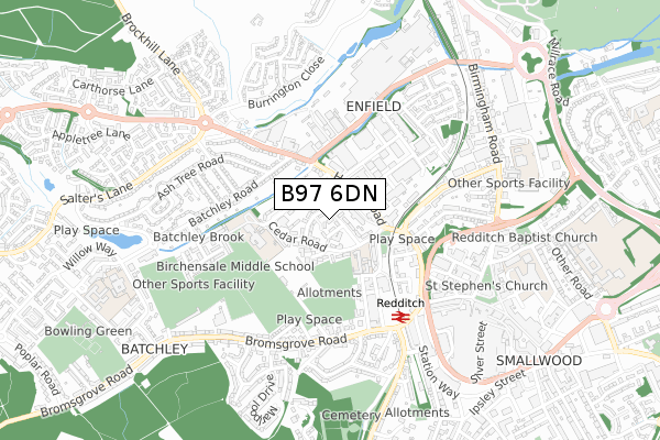 B97 6DN map - small scale - OS Open Zoomstack (Ordnance Survey) B97 6DN map - small scale - OS Open Zoomstack (Ordnance Survey)