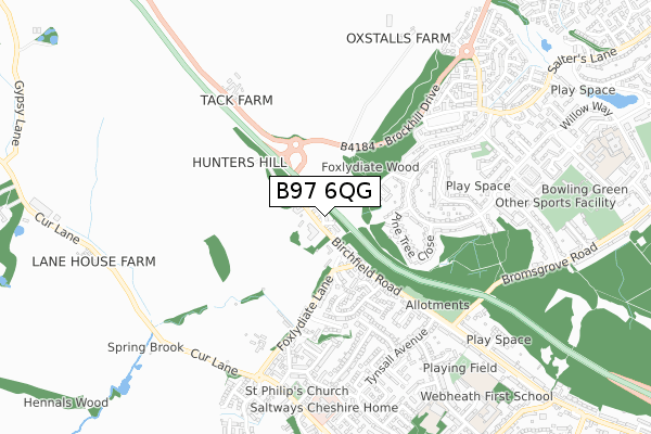 B97 6QG map - small scale - OS Open Zoomstack (Ordnance Survey) B97 6QG map - small scale - OS Open Zoomstack (Ordnance Survey)