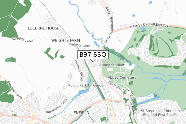 B97 6SQ map - small scale - OS Open Zoomstack (Ordnance Survey) B97 6SQ map - small scale - OS Open Zoomstack (Ordnance Survey)