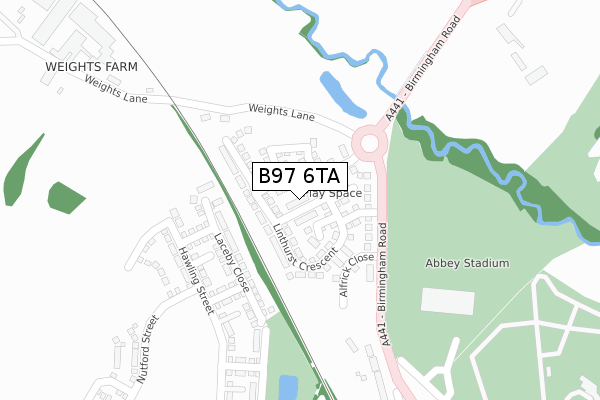 B97 6TA map - large scale - OS Open Zoomstack (Ordnance Survey) B97 6TA map - large scale - OS Open Zoomstack (Ordnance Survey)