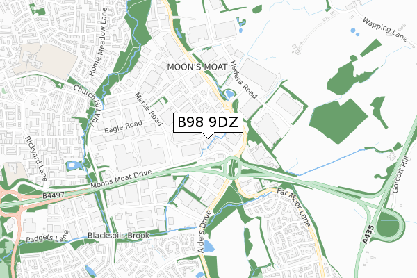 B98 9DZ map - small scale - OS Open Zoomstack (Ordnance Survey) B98 9DZ map - small scale - OS Open Zoomstack (Ordnance Survey)