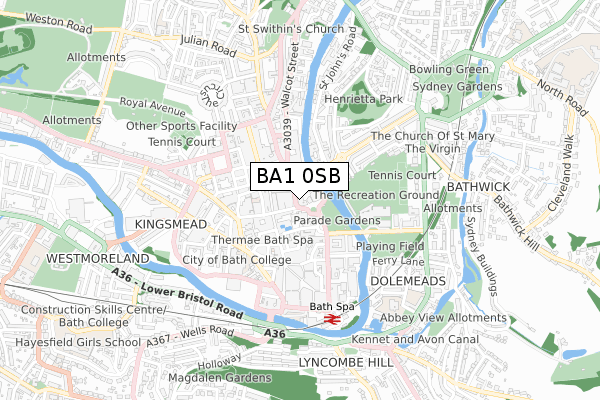 BA1 0SB map - small scale - OS Open Zoomstack (Ordnance Survey) BA1 0SB map - small scale - OS Open Zoomstack (Ordnance Survey)