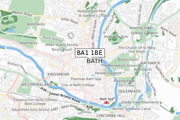 BA1 1BE map - small scale - OS Open Zoomstack (Ordnance Survey) BA1 1BE map - small scale - OS Open Zoomstack (Ordnance Survey)