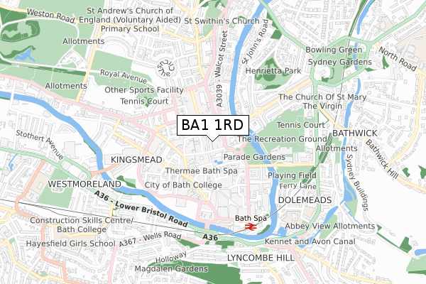 BA1 1RD map - small scale - OS Open Zoomstack (Ordnance Survey) BA1 1RD map - small scale - OS Open Zoomstack (Ordnance Survey)