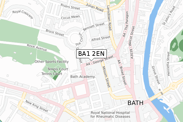 BA1 2EN map - large scale - OS Open Zoomstack (Ordnance Survey)