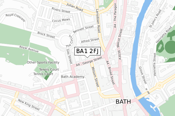 BA1 2FJ map - large scale - OS Open Zoomstack (Ordnance Survey) BA1 2FJ map - large scale - OS Open Zoomstack (Ordnance Survey)