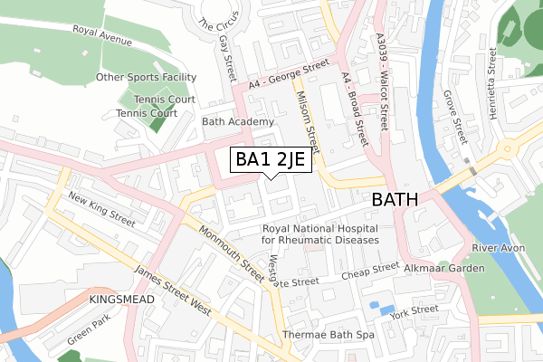 BA1 2JE map - large scale - OS Open Zoomstack (Ordnance Survey) BA1 2JE map - large scale - OS Open Zoomstack (Ordnance Survey)
