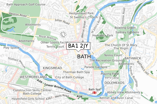 BA1 2JY map - small scale - OS Open Zoomstack (Ordnance Survey) BA1 2JY map - small scale - OS Open Zoomstack (Ordnance Survey)