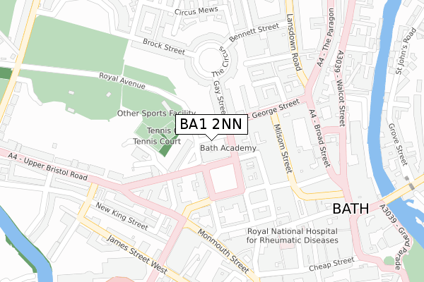 BA1 2NN map - large scale - OS Open Zoomstack (Ordnance Survey)