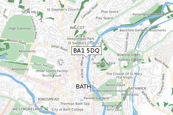 BA1 5DQ map - small scale - OS Open Zoomstack (Ordnance Survey) BA1 5DQ map - small scale - OS Open Zoomstack (Ordnance Survey)