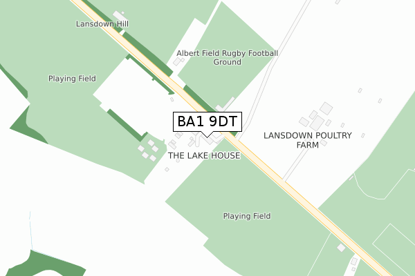 BA1 9DT map - large scale - OS Open Zoomstack (Ordnance Survey)