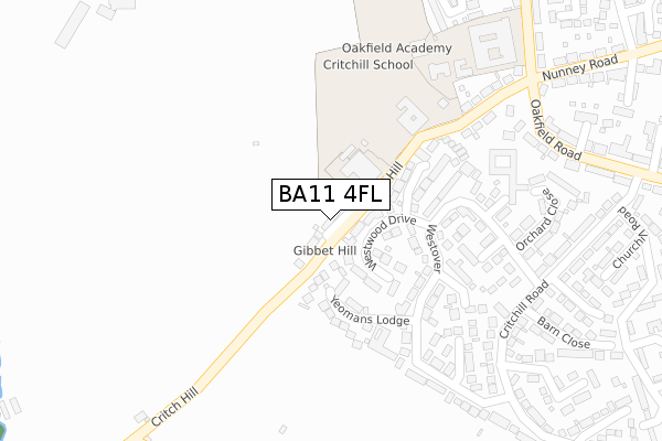 BA11 4FL map - large scale - OS Open Zoomstack (Ordnance Survey) BA11 4FL map - large scale - OS Open Zoomstack (Ordnance Survey)