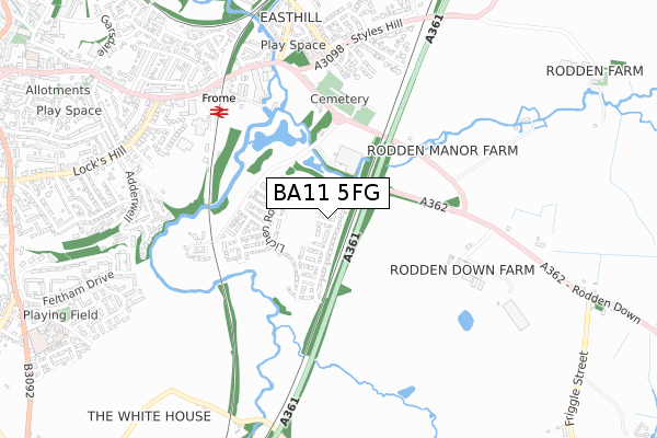 BA11 5FG map - small scale - OS Open Zoomstack (Ordnance Survey) BA11 5FG map - small scale - OS Open Zoomstack (Ordnance Survey)