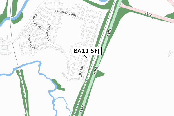 BA11 5FJ map - large scale - OS Open Zoomstack (Ordnance Survey) BA11 5FJ map - large scale - OS Open Zoomstack (Ordnance Survey)