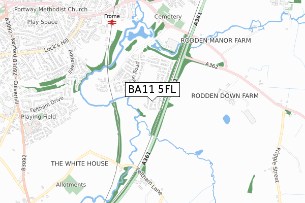BA11 5FL map - small scale - OS Open Zoomstack (Ordnance Survey) BA11 5FL map - small scale - OS Open Zoomstack (Ordnance Survey)