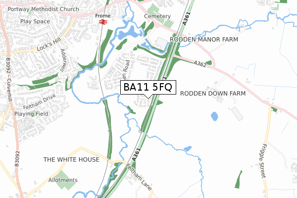 BA11 5FQ map - small scale - OS Open Zoomstack (Ordnance Survey) BA11 5FQ map - small scale - OS Open Zoomstack (Ordnance Survey)