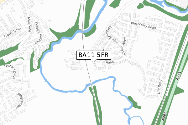 BA11 5FR map - large scale - OS Open Zoomstack (Ordnance Survey) BA11 5FR map - large scale - OS Open Zoomstack (Ordnance Survey)