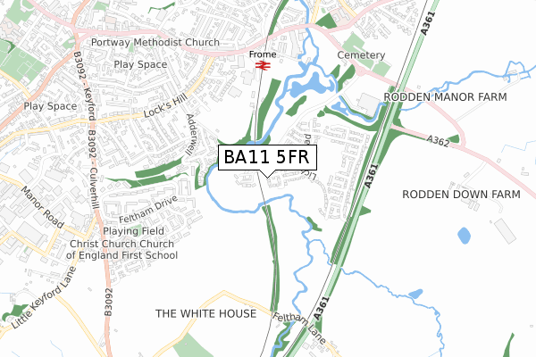 BA11 5FR map - small scale - OS Open Zoomstack (Ordnance Survey) BA11 5FR map - small scale - OS Open Zoomstack (Ordnance Survey)