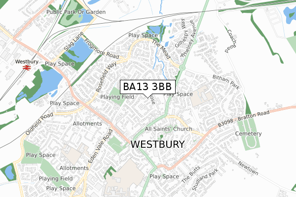 BA13 3BB map - small scale - OS Open Zoomstack (Ordnance Survey) BA13 3BB map - small scale - OS Open Zoomstack (Ordnance Survey)