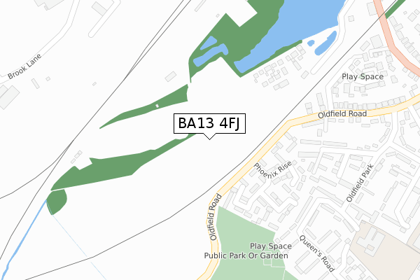 BA13 4FJ map - large scale - OS Open Zoomstack (Ordnance Survey)